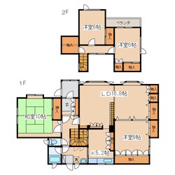 貝塚2-1-15貸家の物件間取画像